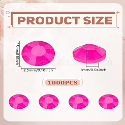 1000 Uds cabujones de rhinestone de vidrio&nbsp;DIY-LP0002-52B