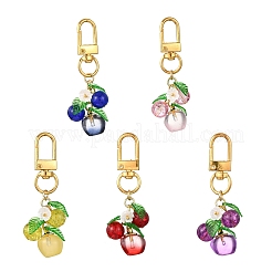 Décorations suspendues en forme de pomme en verre&nbsp;HJEW-JM04217