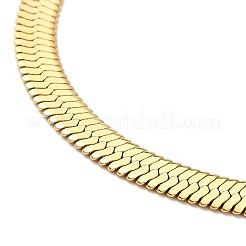 Collana a spina di pesce in acciaio inossidabile 304 placcata ionica (ip) per uomo e donna&nbsp;X-NJEW-E076-04E-G