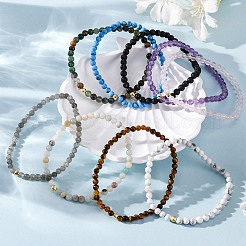 Natürliche / synthetische Edelstein Stretch Armbänder Sets&nbsp;BJEW-JB03797