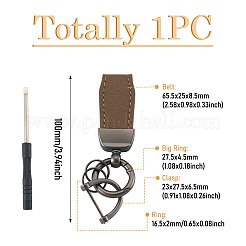 Porte-clés en cuir pu&nbsp;KEYC-TADJ0009-03B-04