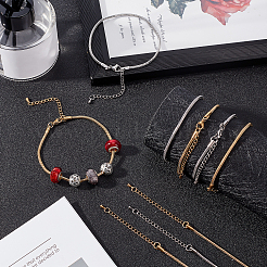 10 bracelet à chaîne serpent en acier inoxydable 304&nbsp;BJEW-AR0001-02
