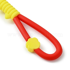 Schlüsselanhänger aus PVC und Eisenlegierung mit Karabinerverschluss und Katzenpfotenabdruck&nbsp;KEYC-JKC01104-01