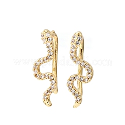 Latón micro pavimenta circonio cúbico aretes&nbsp;KK-CBAA351-16G-01