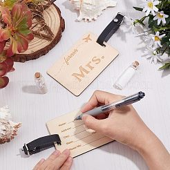 Étiquette de bagage en bois bricolage avec kit de fabrication de flacons&nbsp;DIY-FG0003-25