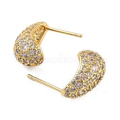 Boucles d'oreilles à tige en laiton plaqué or en forme de larme&nbsp;EJEW-N055-25B-G-RS