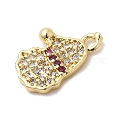 Weihnachten Messing Micro Pave Zirkonia Charms&nbsp;KK-L258-04G-B01