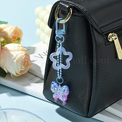 Décorations pendentifs en acrylique papillon et étoile&nbsp;HJEW-JM01738-02