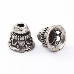 Coppette copriperla di perline stile tibetano&nbsp;TIBEB-E013-AS