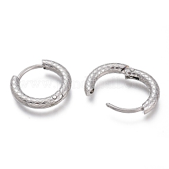 Orecchini a cerchio huggie in acciaio inossidabile 304 anti-ossidazione&nbsp;EJEW-L256-03-P