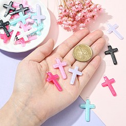 Pendenti in resina opaca religione 30 pz 6 colori&nbsp;RESI-CJ0003-46