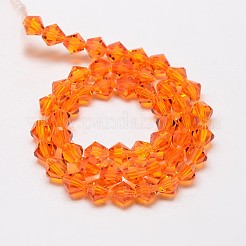 Nachzuahmen österreichischen Kristall Doppelkegel Glasperlen Stränge&nbsp;GLAA-F029-3x3mm-11