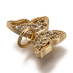 Ciondoli in ottone zirconi chiari micro pavé&nbsp;ZIRC-B002-47