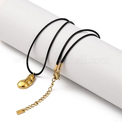 Collier pendentif en acier inoxydable 304 avec placage ionique (IP)&nbsp;NJEW-K255-25G