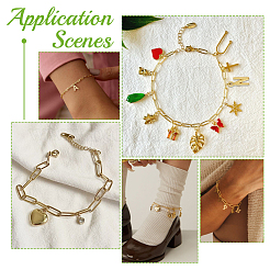 DIY-Bausätze für Buchstaben-Charm-Armbänder&nbsp;DIY-BM0001-26