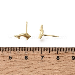 Messing Ohrstecker für Damen&nbsp;EJEW-A166-01G