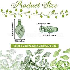 900pcs 3 colores encantos acrílicos transparentes&nbsp;TACR-PA0001-27