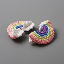 Artisanat laine tricot arc-en-ciel ornement accessoires&nbsp;DIY-WH0304-463C