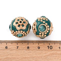 Cuentas de resina indonesias hechas a mano&nbsp;IPDL-S054-008A-01KCG