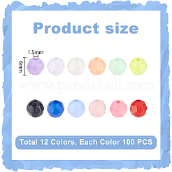 1200 Stück 12 Stile undurchsichtige Acrylperlen&nbsp;OACR-GA0001-23A