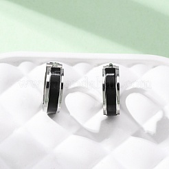 Orecchini a cerchio in acciaio inossidabile 304&nbsp;EJEW-D331-19A-PB