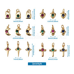 Ottone micro spianare fascino zirconi&nbsp;ZIRC-TA0001-15G