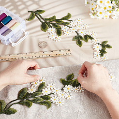 Blumen-Applikationen aus Polyester zum Aufnähen&nbsp;DIY-WH0308-606