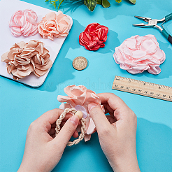 18 Stück 9 Farben Polyester Blumenornament Zubehör&nbsp;DIY-AR0004-98
