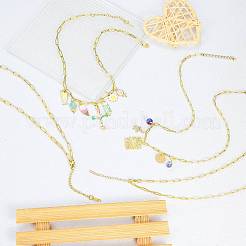 10 collar de cadena con clip de acero inoxidable 201 para mujer&nbsp;NJEW-SZ0001-71