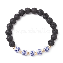 2 bracciale elastico fatto a mano in porcellana&nbsp;BJEW-JB13016