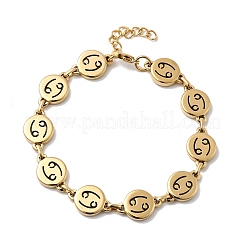 12 Sternbilder 304 Edelstahl-Gliederkettenarmbänder&nbsp;BJEW-I239-01G-05