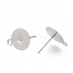 Montature per orecchini a bottone in acciaio inossidabile 304 anti-ossidazione&nbsp;STAS-T031-19-8mm