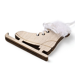 Weihnachtsanhänger aus unfertigem Holz&nbsp;LS-WOOD-D026-01B