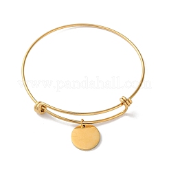 Bracelets extensibles réglables en acier inoxydable 304&nbsp;BJEW-L704-01G