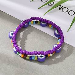 Perles de rocaille de verre étirer bracelets&nbsp;BJEW-JB06291-05