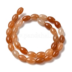 Oval gefärbten natürlichen roten Aventurin Perlen Halsketten&nbsp;G-P106-03A