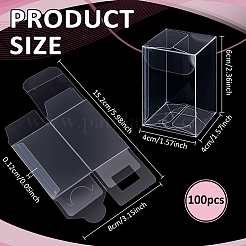 100 Stück rechteckige transparente PVC-Boxen aus Kunststoff&nbsp;CON-BC0007-85