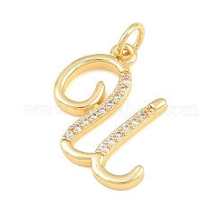 Pendentifs en laiton zircon cubique transparent&nbsp;CU-CBA7939-01U-G