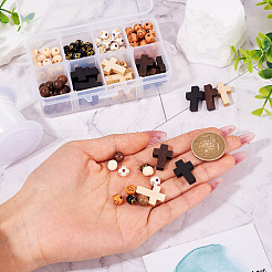 Perles de bois et perles acryliques de placage&nbsp;WOOD-TA0001-21