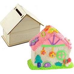 Tirelires en bois pour enfants non finies&nbsp;WOCR-PW0001-156