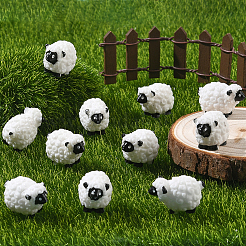 40 Stück Miniatur-Schaf-Ornamente aus Kunstharz&nbsp;AJEW-SP0003-30