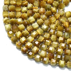 Natürliche goldene Tigeraugen Perlenstränge&nbsp;G-K389-A15-01