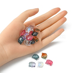 50pcs 5 Farben transparente Glasperlen&nbsp;GLAA-YW0001-86