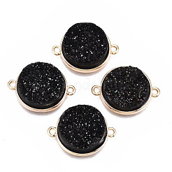 Conectores de enlaces de ágata druzy natural&nbsp;G-T131-86