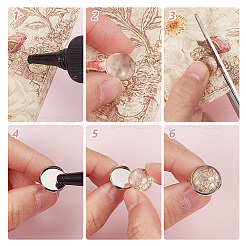 DIY-Kits zur Herstellung blanker Manschettenknöpfe mit Kuppel&nbsp;DIY-HY0001-80