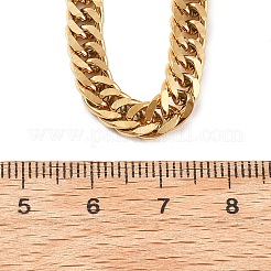 Collares de cadena de eslabones cubanos de acero inoxidable 304 de 6 mm para mujer&nbsp;NJEW-B131-04G