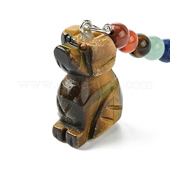 Schlüsselanhänger mit natürlichem Edelstein für Hunde&nbsp;KEYC-F040-06