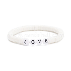 Set di bracciali elastici fatti a mano in argilla polimerica con perline heishi&nbsp;BJEW-JB07401-03