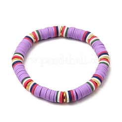 5 Stück 5-farbiges Polymer-Ton-Heishi-Surfer-Stretch-Armband-Set&nbsp;BJEW-JB09862