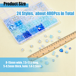385 Stück 24 Stil Acrylperlen&nbsp;MACR-DC0001-08